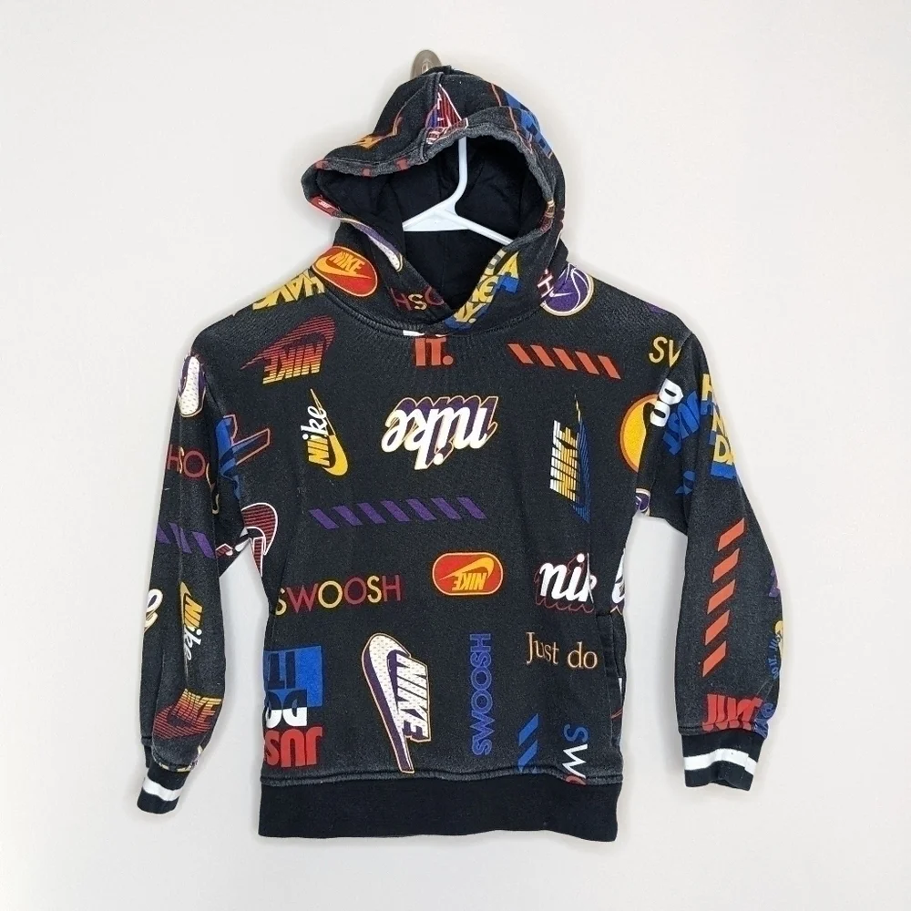 Nike Logo Print Swoosh Sweatshirt Hoodie 6